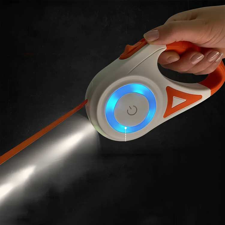 Automatic Retractable Dog Leash with LED light