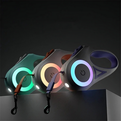 Automatic Retractable Dog Leash with LED light